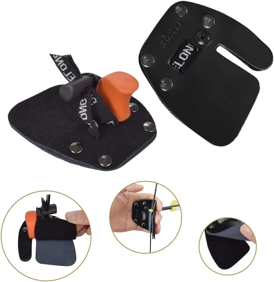 Archery Finger Tab Shooting Tabs Finger Saver Protect Guard Glove Cow Leather for Recurve Bow Right Left Handed