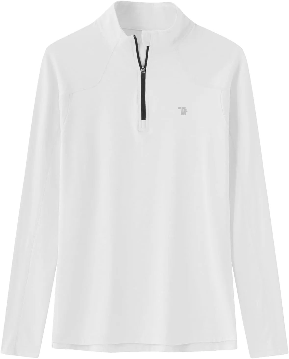 BGOWATU Women's Long Sleeve Golf Polo Shirts Quarter Zip Pullover UPF 50 Sun Shirt for Women Dry Fit Running Tops