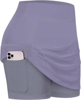 BLEVONH Womens Summer Tennis Skirts with Shorts Underneath, Pickleball, Athletic, Workout and Golf Skorts with Pockets