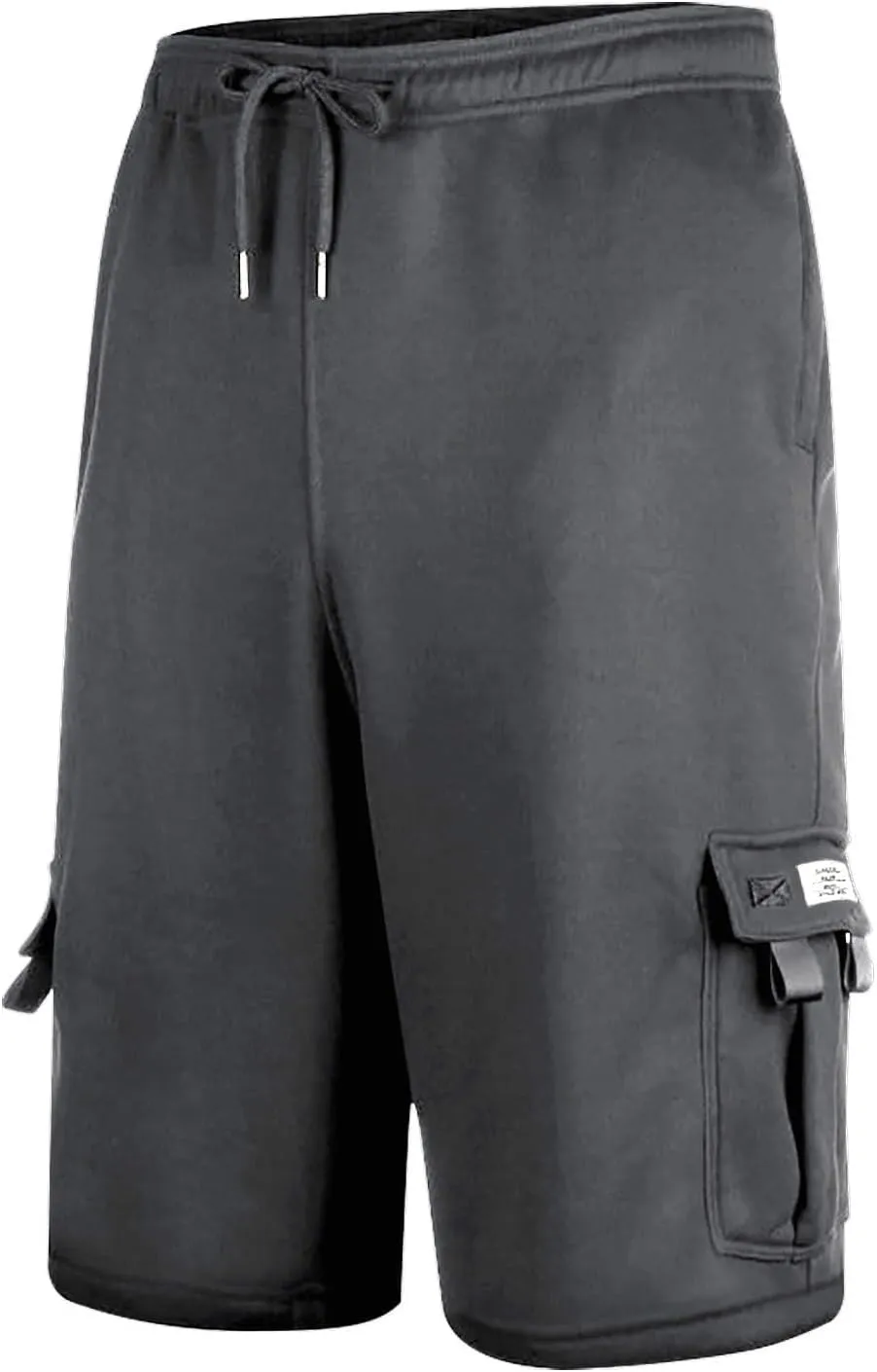 Cargo Shorts Men with Multi Pockets Work Elastic Drawstring Shorts Casual Classic Summer Solid Regular Fit Half Pants