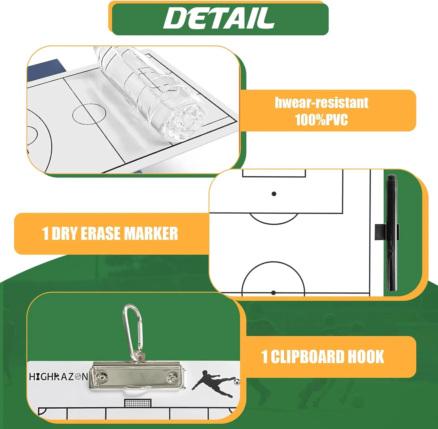 Coaches Clipboard,White Double-Sided Dry Erase Coach Clipboard,Whiteboard for Coaches,Baseball,Soccer,Football,Basketball,Volleyball Lineup White Board with Marker for Coaches Gift