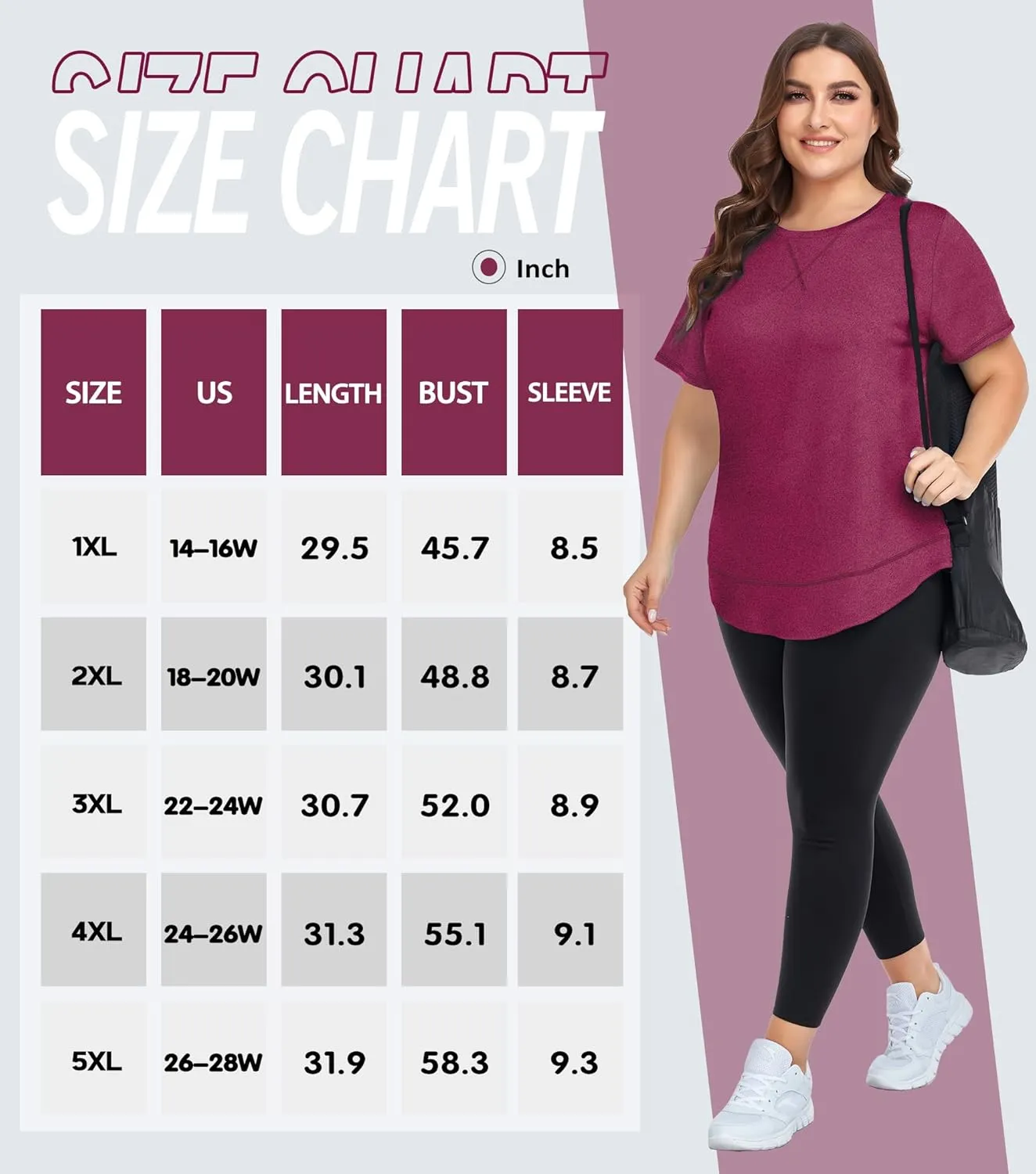 COOTRY Plus Size Workout Tops for Women Short Sleeve Loose fit Shirts Athletic Gym Yoga Clothing