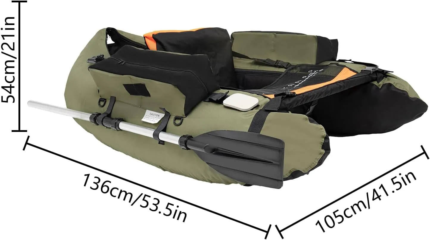 Fishing Boat Outdoor Fishing Boat Inflatable Fishing Boat for Float Tube Fishing and Angling