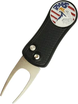 Foldable Golf Divot Repair Tool with Golf Ball Marker