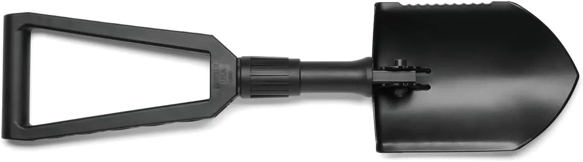 Gerber Gear Military Style Tactical Folding Spade E-Tool, Heavy-Duty All Purpose Camping and Emergency Car Shovel with Serrated Edge, Compact Survival Gear, Black