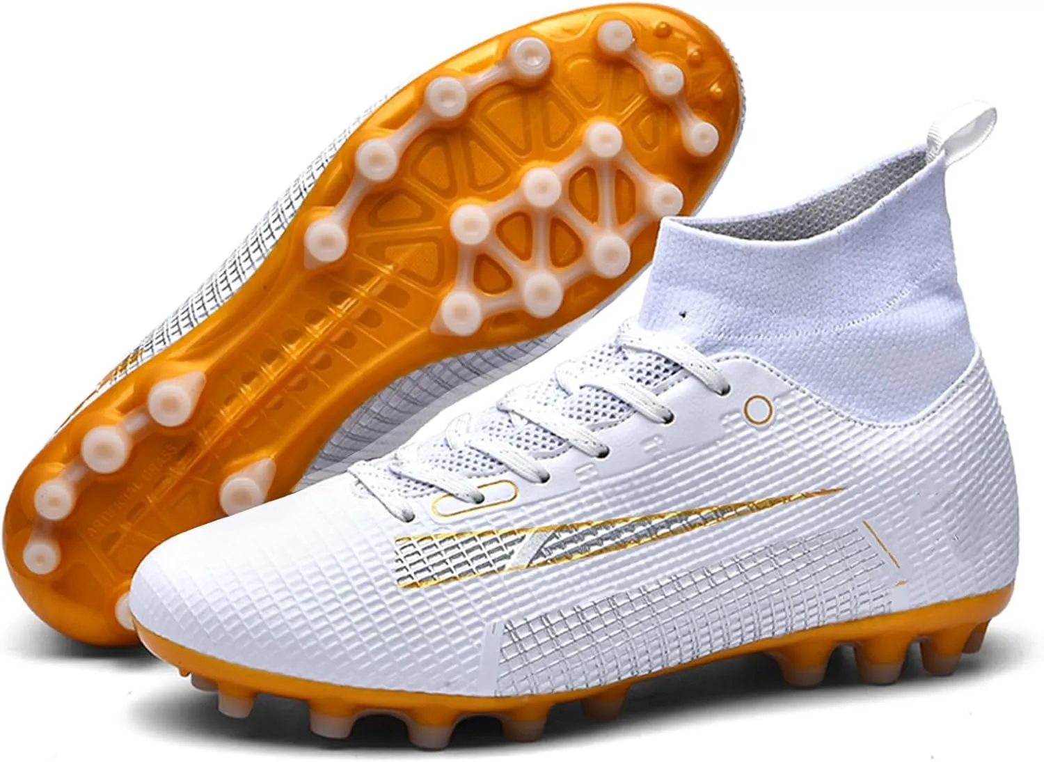Kids Soccer Cleats,Unisex Football Shoes Outdoor,High-Top Boys Girls Athletic Soccer Shoes