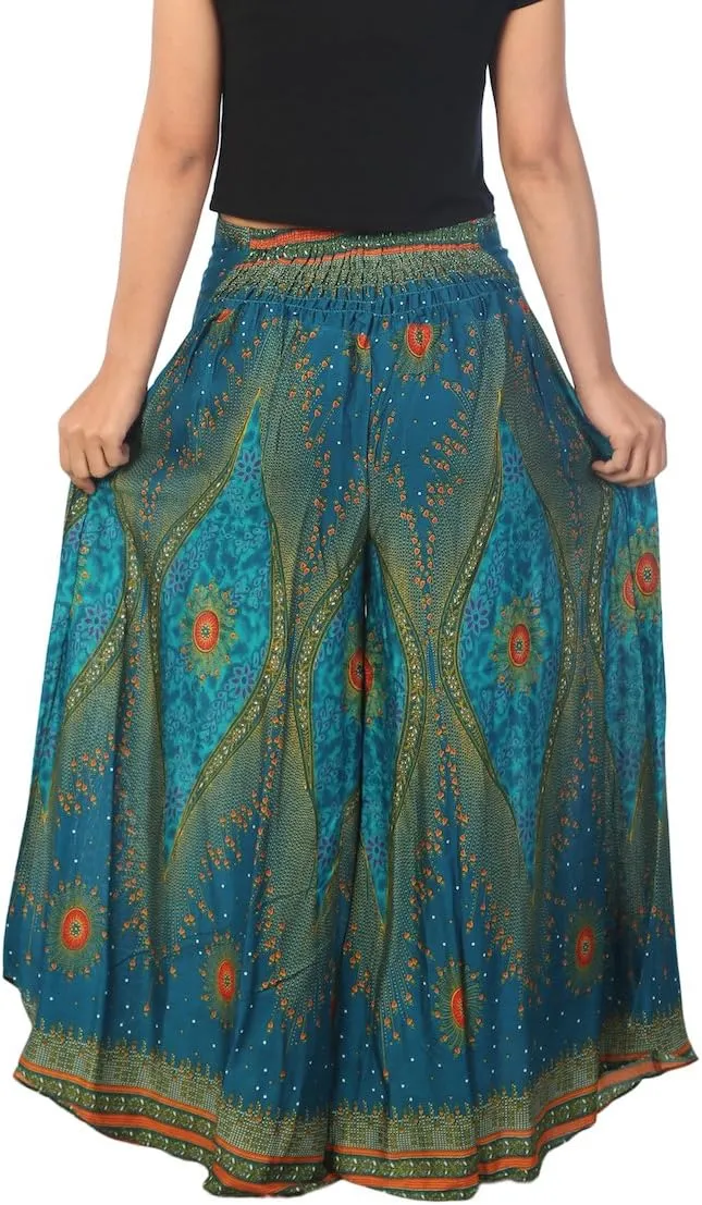 Lannaclothesdesign Palazzo Pants for Women Wide Leg Boho Harem Yoga Pants S M L XL Sizes