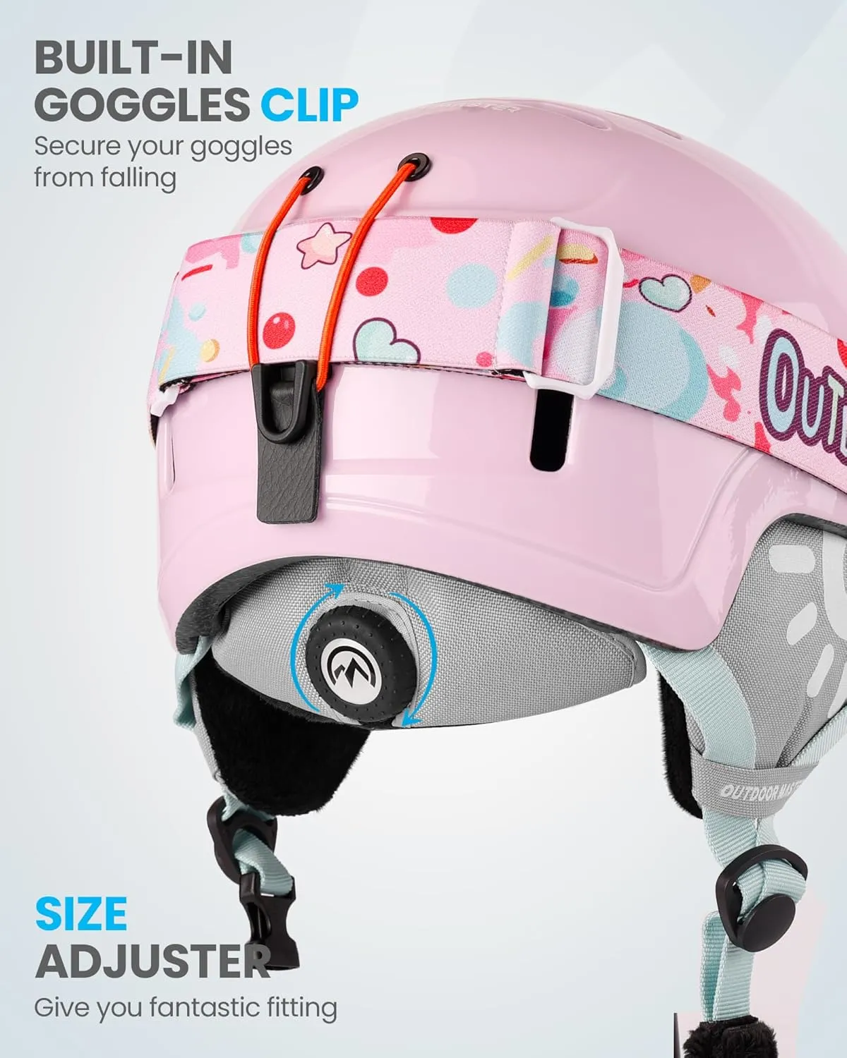 OutdoorMaster Kids Ski Helmet and Goggles Set, Snowboard Helmet, Durable PC Shell & EPS Foam, Snow Helmet 12 Cooling Vents, Dial Fit Skiing Helmet, Safety-Certified Snow Sport Helmets for Boys & Girls