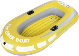 PVC Inflatable 2 Person Kayak Canoe Fishing Diving Air Boat for Outdoor Water Sports Yellow