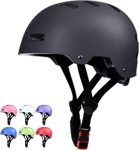 Skateboard Bike Helmet for Adults Women Men Youth Kids (2-3-5-8-14  Years Boys Girls) - Lightweight Multi-Sport Adjustable Helmets for Bicycle Skateboard Scooter Skate Cycling