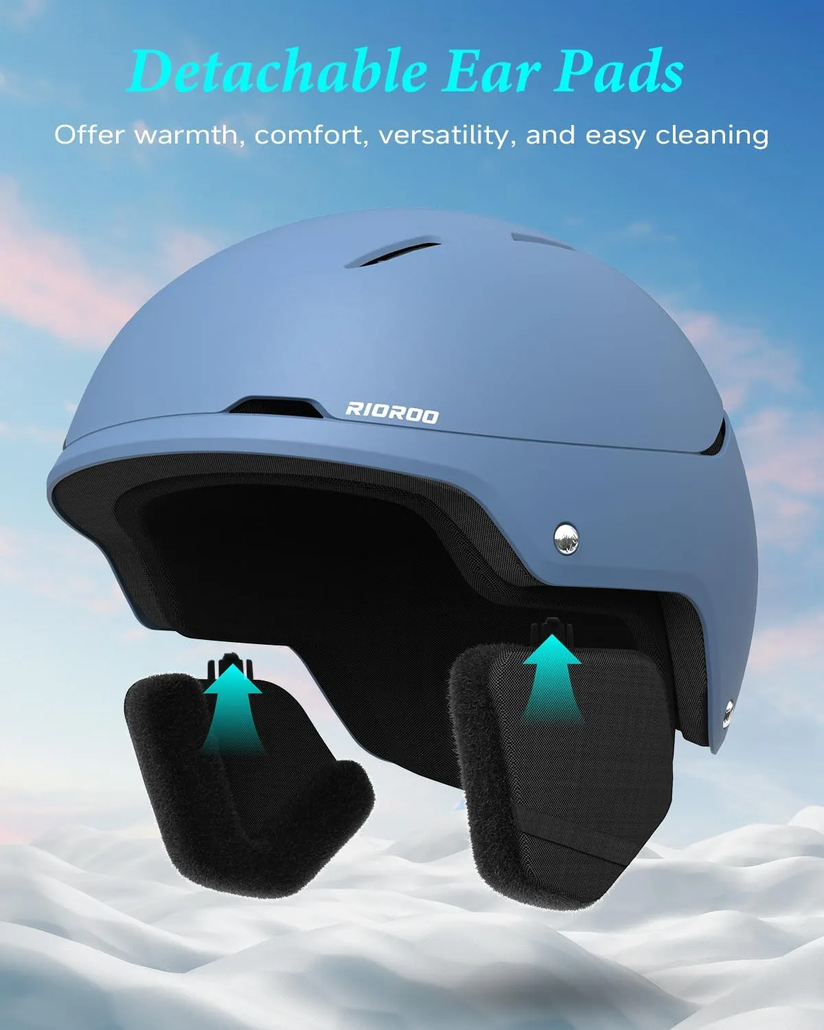 Ski Helmet for Women Men, Safety Certified Snowboard Helmet with Shockproof ABS Hard Shell for Adults & Youth