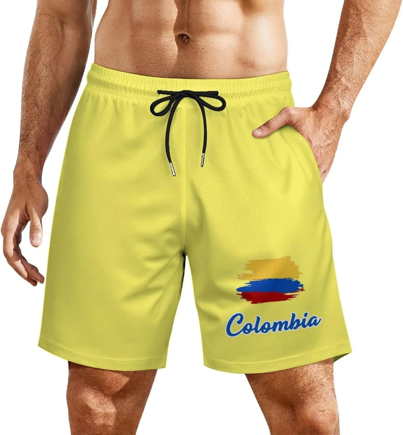 Soccer National Team Shorts, Soccer Flag Beach Trunks Swim Hawaii Training Shorts for Fans Gifts Men S-2XL