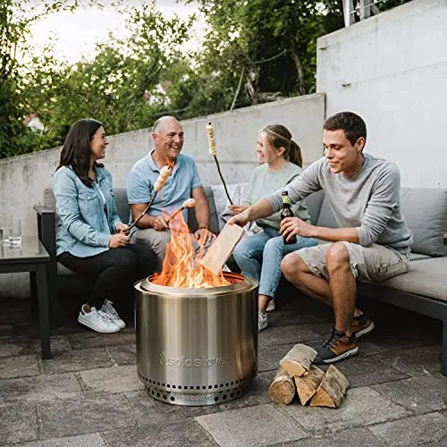 Solo Stove Bonfire Fire Pit - Large 19.5 Inch Stainless Steel Outdoor Firepit