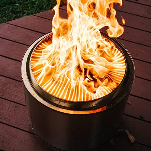Solo Stove Bonfire Fire Pit - Large 19.5 Inch Stainless Steel Outdoor Firepit