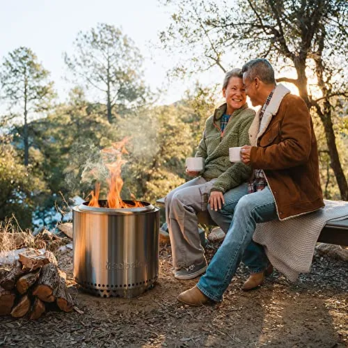 Solo Stove Bonfire Fire Pit - Large 19.5 Inch Stainless Steel Outdoor Firepit