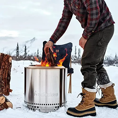 Solo Stove Bonfire Fire Pit - Large 19.5 Inch Stainless Steel Outdoor Firepit