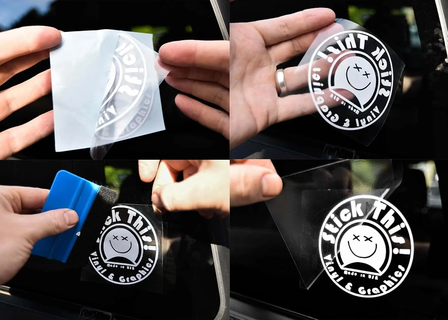 Tiny Humans On Board Decal Kids Family | White | Made in USA by Stick This! | Sticker for Car or Truck Windows, Laptop, Water Bottle, Tablets etc. | 5.5" x 5.5" |