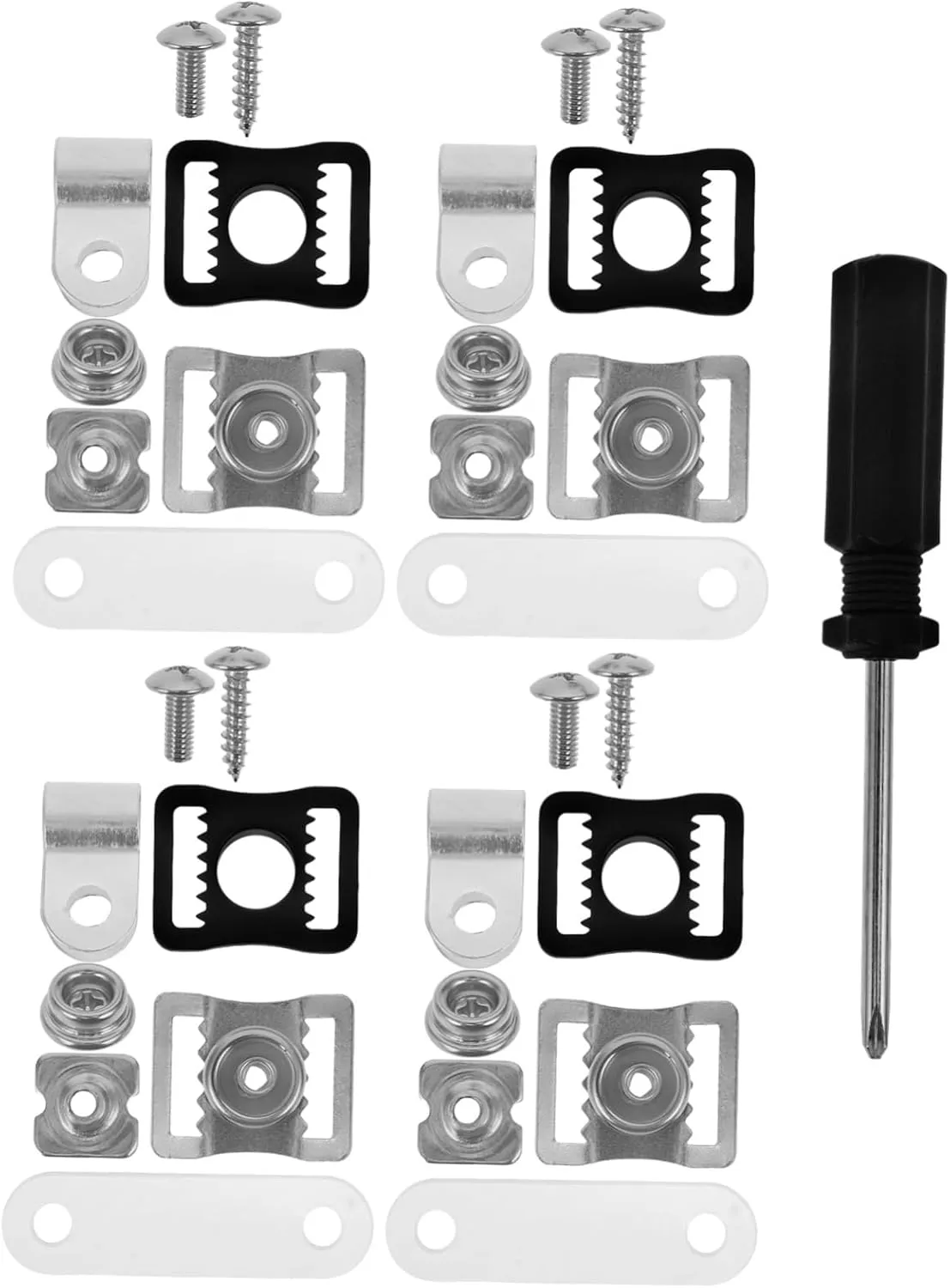Totority 57pcs Football Helmet Repair Kit Screws Nuts r Shape Visor Clips for Efficient Maintenance of Youth Hockey Baseball Rugby Gear