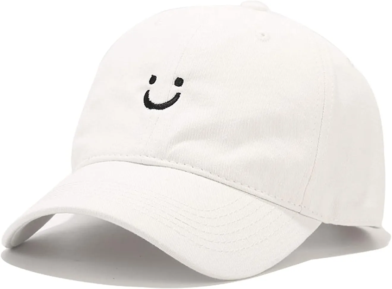 Umeepar Smile Face Baseball Cap for Women Men Adjustable Low Profile Unstructured Cotton Dad Hat
