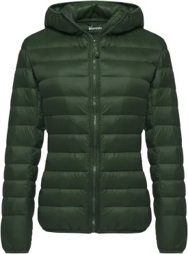 Wantdo Women's Hooded Packable Ultra Light Weight Short Down Jacket