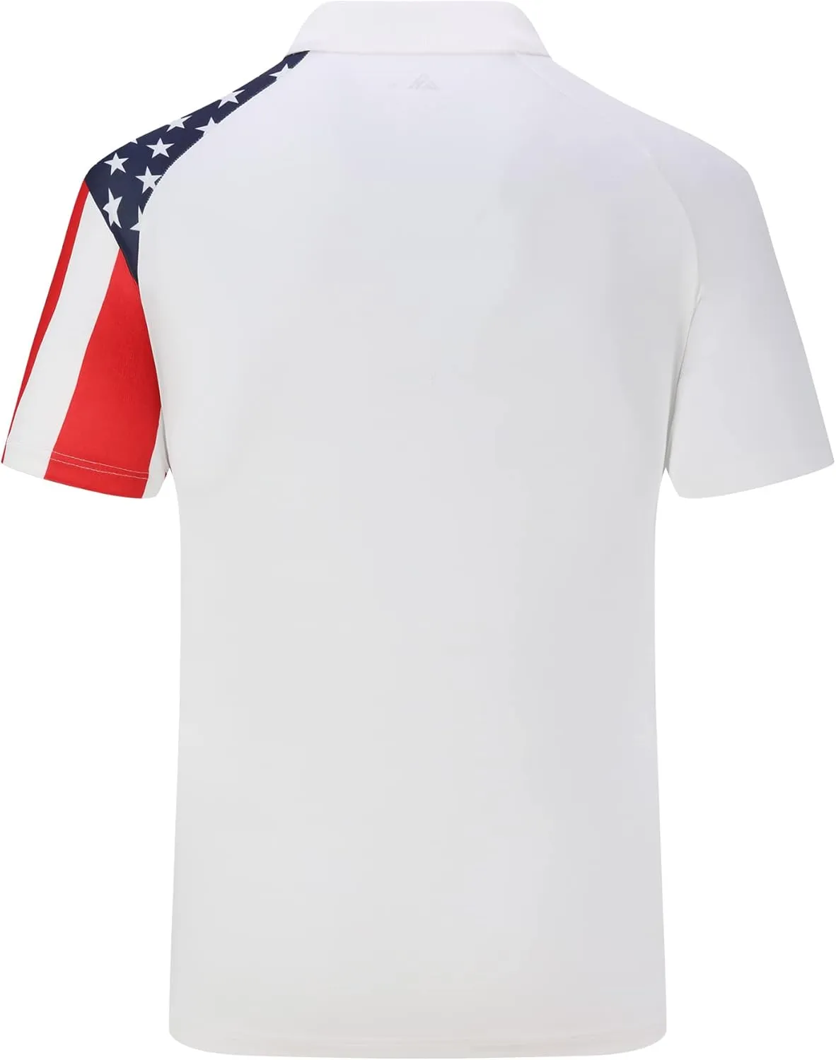 ZITY Men's Flag Golf Polo Shirts Short Sleeve Tactical Collared Shirt Men Outdoor Moisture Wicking Shirts