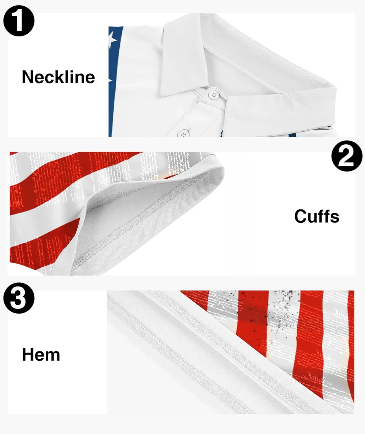 ZITY Men's Flag Golf Polo Shirts Short Sleeve Tactical Collared Shirt Men Outdoor Moisture Wicking Shirts